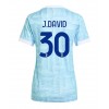 Juventus Jonathan David #30 Bortedrakt Kvinner 2025-26 Kortermet